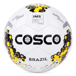 Cosco Leather Brazil Foot Ball, (Size 5, 14020)