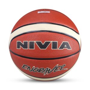 Nivia Engraver Basketball, Size : 7, Material : Rubber, Color: Multicolor